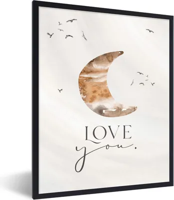 Produktbild von MuchoWow® Gerahmtes Poster Zitate - Sprichwörter - Kinder - Liebe dich - Jungen - Mädchen - Kinder 30x40 cm - Poster mit Schwarzem Bilderrahmen Wandposter Rahmen Foto Bilder - Wanddeko - Kunstdrucke