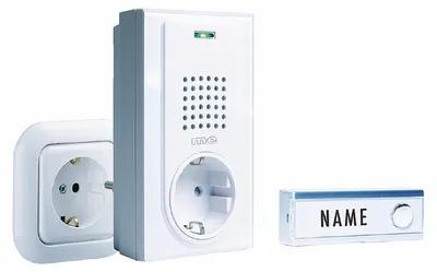 Produktbild von m-e Funkklingel Set mit Namensschild, Nachfolger 41100