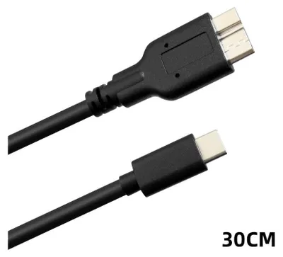 Produktbild von 30cm USB 3.1 Typ C auf USB 3.0 micro B Stecker USB C zu Micro B 3.0 Kabel