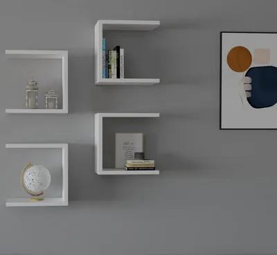 Immagine prodotto di Skye Decor, Base- Base SSE, bianco, mensole a muro, 30x30x19,6 cm, 100% pannello di particelle rivestito in melamina