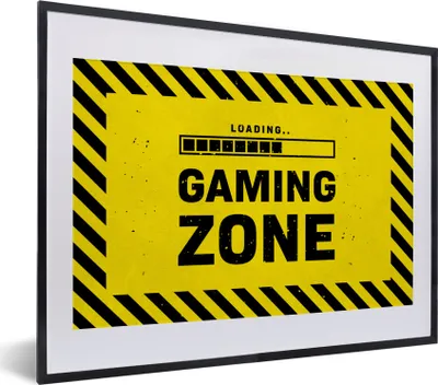 Produktbild von MuchoWow® Gerahmtes Poster Spiele - Zitate - Controller - Spielzone - Spiel 40x30 cm - Poster mit Schwarzem Bilderrahmen Wandposter Rahmen Foto Bilder - Bilderrahmen - Poster im Rahmen