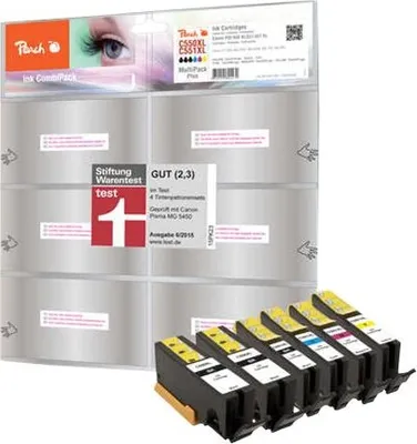 Immagine prodotto di Peach 316838 cartuccia d'inchiostro 6 pz. nero fotografico, ciano fotografico, magenta fotografico, nero, giallo fotografico