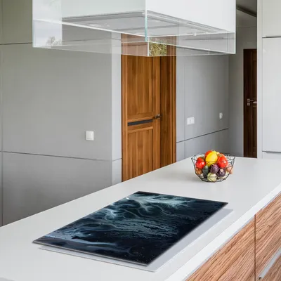 Imagen del producto de Cubierta protectora de vidrio para cocina, 80x52 cm, diseño mármol