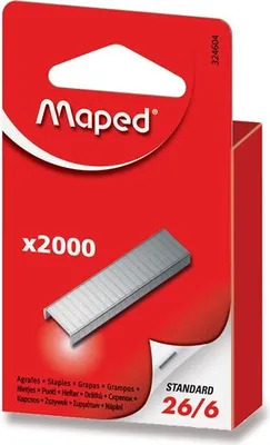 Obrázek produktu pro Maped 324604, Balík svorek, 6 mm, 2000 svorek, Kov