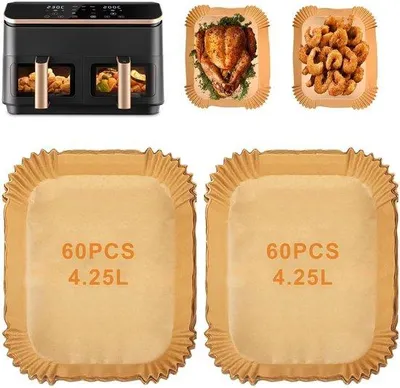 Obrázok produktu pre 120 kusov papiera na fritovanie horúcim vzduchom 8,5 l pre dvojzónu