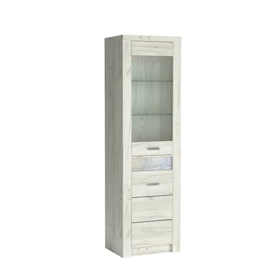 Obrázok produktu pre Úzka vitrína BESS - šírka 56 cm, dub kraft biely