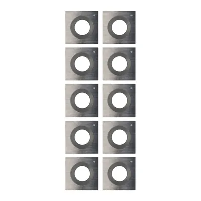 Image de Plaquette carrée T08MF | 14 x 14 x 2 mm 30° | 10 pièces | Couteaux réversibles adaptés au bois dur et au bois tendre | Couteaux de rechange pour prétailleurs, fraises à laquer, fraises à rainurer