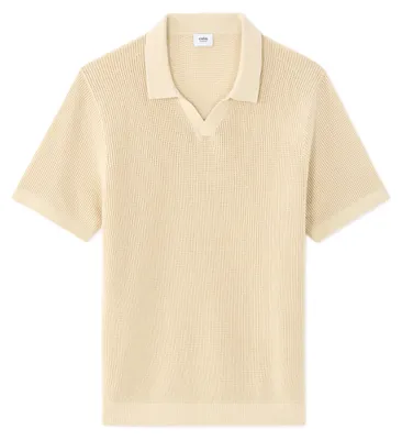 Produktbild von Celio Pecrock Polohemd XL leicht weich mit Waffelmuster und kubanischem Kragen
