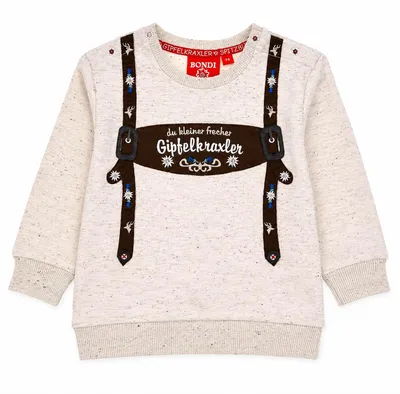 Produktbild von BONDI Jungen Sweatshirt "Gipfelkraxler" 91835 | Beige Melange Größe: 86
