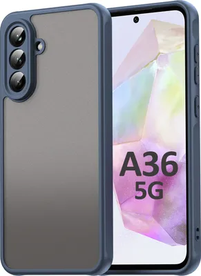 Produktbild von Handyhülle für Samsung Galaxy A36 Matt Stoßfest Schutzhülle Back cover in Blau