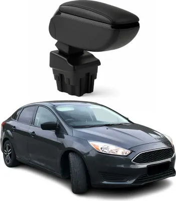 Image de Accoudoir pour Ford Focus Berline 2011-2018 Vinyl Abs Noir Coulissant