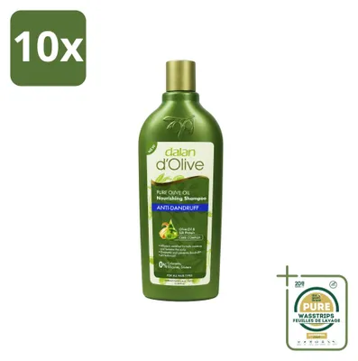 Obrázok produktu pre 10 ks šampónu Dalan d'Olive proti lupinám - s výživnou formulou - 400 ml - balenie s 10 kusmi