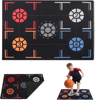 Obrázok produktu pre Basketbalová tréningová podložka, protišmyková, tlmiciaca nárazy, guma, pre tréning