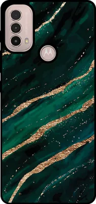 Zdjęcie produktu dla Etui na telefon Smartphonica pasujące do Motorola Moto E30 / E40 z marmurowym nadrukiem - Etui z TPU z marmurowym wzorem - Zielone złoto