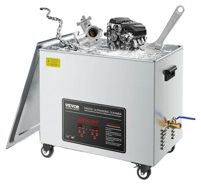 Image de VEVOR Nettoyeur à ultrasons 50 L, nettoyeur professionnel à ultrasons avec panier de nettoyage & affichage numérique, 840 W acier inoxydable 40 kHz machine de nettoyage avec roues pour pièces instruments carburateur