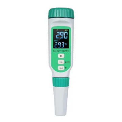 Obrázok produktu pre SMART SENSOR Digitálny merač salinity s farebným displejom, 0,00 ppt-9,99 ppt, 10,0 ppt-50 ppt, morská voda, bazén, akvárium, ryby, multifunkčný merač salinity, elektronický vodotesný refraktometer s ATC a vymeniteľnými sondami