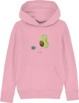 Produktbild von Mr. & Mrs. Panda Kinderpullover Avocado Tanzen 9-11 Jahre (134/146) - Baumwolle Pink - Geschenk, Hoodie, Pulli, Sweater, Kapuzenpullover, Singen, Pullover, Musik, Feier