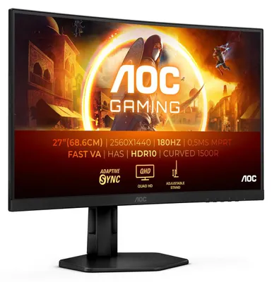 Zdjęcie produktu dla Monitor komputerowy AOC G4 CQ27G4X 68,6 cm (27") 2560 x 1440 pikseli Quad HD LCD Czarny