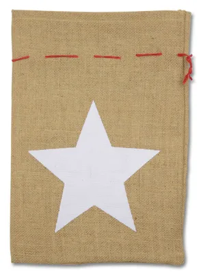 Produktbild von Riffelmacher Nikolaus Jutesack 25 x 35 cm "Stern" 19160 | Natur Weiß