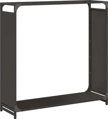 Obrázok produktu pre vidaXL Stojan na palivové drevo čierny 90x28x90 cm Oceľ valcovaná za studena