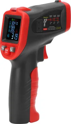 Obrázok produktu pre WT323C Teplotný infračervený teplomer, teplomerová pištoľ, digitálny ručný teplomer, prístroj na meranie teploty, červený a čierny
