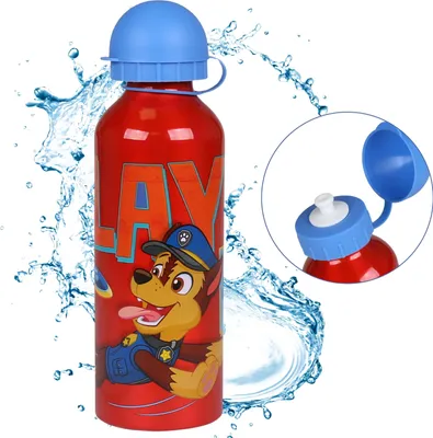 Produktbild von Paw Patrol CHASE Aluminium-Trinkfalsche, rote Flasche 500ml