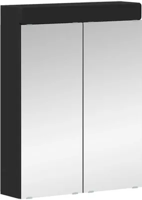 Image de Amoire de salle de bain avec miroir avec étagère TULUM Noir