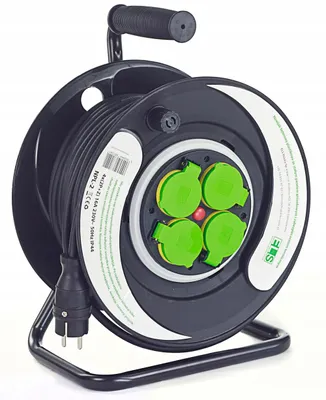 Obrázek produktu pro ELS Polska, kabelová cívka, prodlužovací kabel, 20 metrů, 4x230V, stupeň krytí IP44