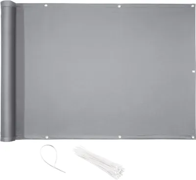 Produktbild von Sichtschutz PES mit Kabelbinder 0,9x5 hellgrau Polyester 160g/m²