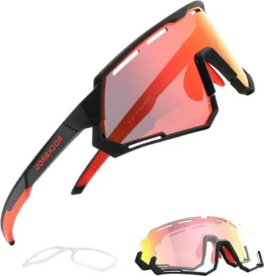 Produktbild von Famanu Fahrradbrille 2 in 1 mit UV-Schutz und polarisierten Gläsern - für Damen und Herren