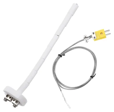 Typ K Thermoelementsonde, 1,5x200 mm, 1100 °C, mit 1 m Draht