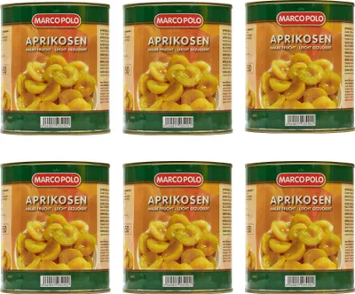 Produktbild von MARCO POLO APRIKOSEN-HÄLFTEN leicht gezuckert 6x Füllm 820g ATG 480g