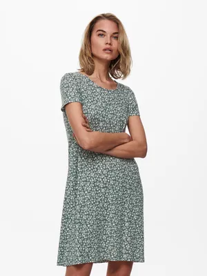 Immagine prodotto di Abito chemisier morbido Mini Basic a maniche corte con allacciatura sul retro ONLBERA | XS
