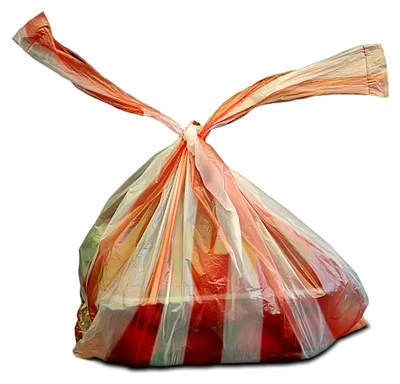 Produktbild von 2.000 Stk. Hemdchenbeutel 25+12x45 cm rot/weiss gestreift geblockt 12my | Knotenbeutel | kleine Plastiktüten | HUTNER