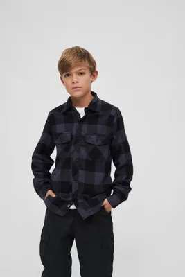 Immagine prodotto di Brandit Camicia per bambini 146/152 Schwarz/Grau kariert Check Shirt Manica lunga