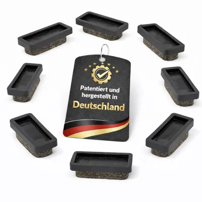 Produktbild von WAGNER QuickClick® Stuhlgleiter Woll-Filzgleiter ULTRASOFT - 8er-Set Ersatzgleiter 32 x 15 mm, DE Ware - 15955100