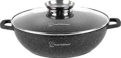 Obrázok produktu pre Panvica MASTERPAN s pokrievkou, 28 cm, 4,1 l, nepriľnavý povrch MP2138 WOK, ČIERNA