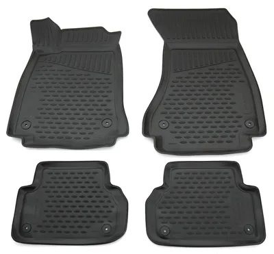 Gummi Fußmatten Set für Audi A4 Typ B9, Bj. 8/2015-, 4-teilig, schwarz