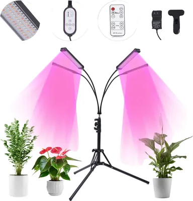Obrázok produktu pre LED svetlo na rastliny, výkon 30 W, 10 úrovní stmievania, výškovo nastaviteľný stojan