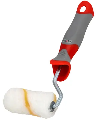 Productafbeelding van KOTARBAU® Verfroller geel draad 70 mm met rubberen greep verfroller borstel rollerroller roller roller roller roller roller roller borstel voor schilderwerk en renovatie