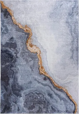 Produktbild von Grau Teppich Mazovia - Glamour, Marmor - Teppich für Wohnzimmer, Schlafzimmer, Büro - Maschinenwaschbar - 160 x 230 cm