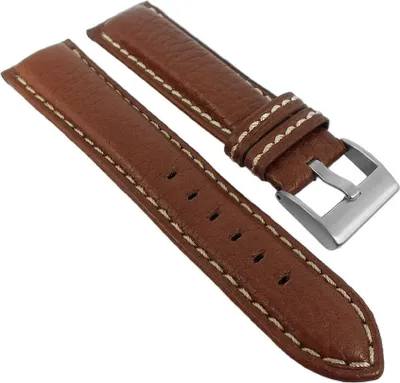 Produktbild von Eulit Imola Ersatzband Uhrenarmband 18mm Leder braun | 17625
