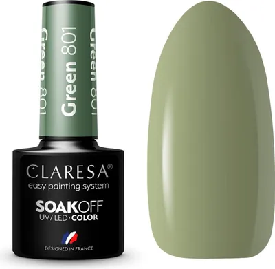 Produktbild von CLARESA Hybrid-Gellack GRÜN 801 -5g