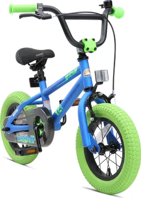 Produktbild von BIKESTAR Kinder Fahrrad ab 3 Jahre | 12 Zoll BMX Kinderrad | Blau & Grün
