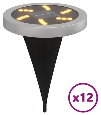 Immagine prodotto di vidaXL Luci di terra solari con picchetto di terra 12 pz. Bianco caldo