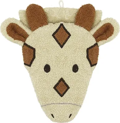 Produktbild von Fürnis Waschlappen mit lustigen Tiermotiven Gross 100% Bio Baumwolle GOTS 558 Giraffe
