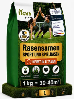 Produktbild von Premium Rasensamen Sport&Spiel 1kg = 40m² schnellkeimend