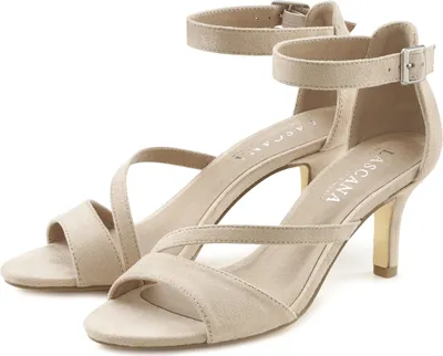 Produktbild von LASCANA Sandalette offener Schuh, Riemchensandalette, Sommerschuh beige Größe 37