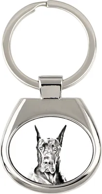 Zdjęcie produktu dla Dog niemiecki - brelok do kluczy z psem, breloczek z nadrukiem, personalizowana przywieszka marki Art-Dog