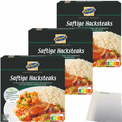 Produktbild von Wingert Saftige Hacksteaks 3er Pack (3x460g Pack) + usy Block